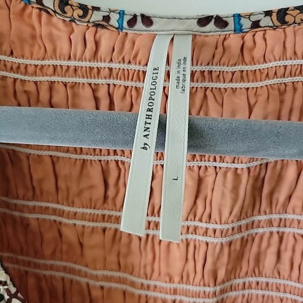 Anthropologie Perigrine Midi Dress patchwork tile pattern MEDIUM Like New - Picture 3 of 8